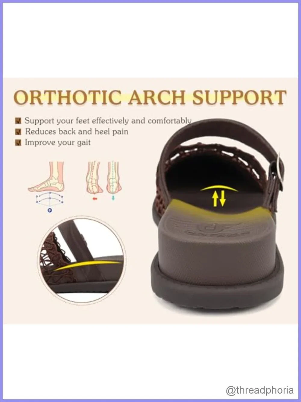 Women's Orthotic Slide Sandals Breathable Mesh Closed Toe Wedge Mules